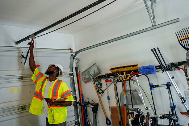 Professional Garage Door Maintenance technician working in San Elizario, TX